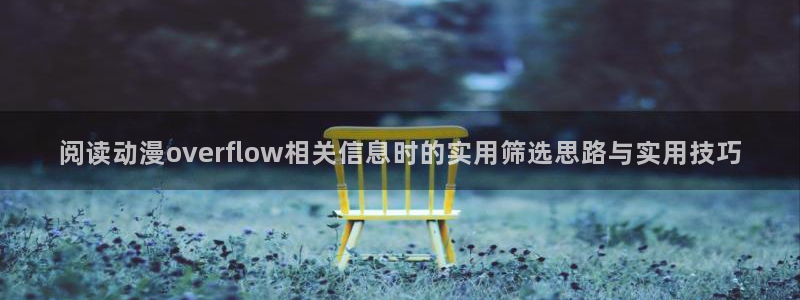 omofun动漫列表:阅读动漫overflow相关信息时的实用筛选思路与实用技巧配图